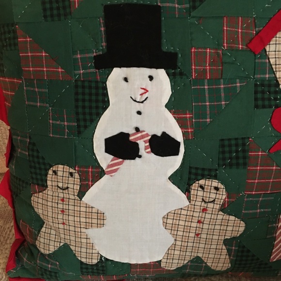 Patchwork Holiday Throw Pillow - Picture 2 of 4